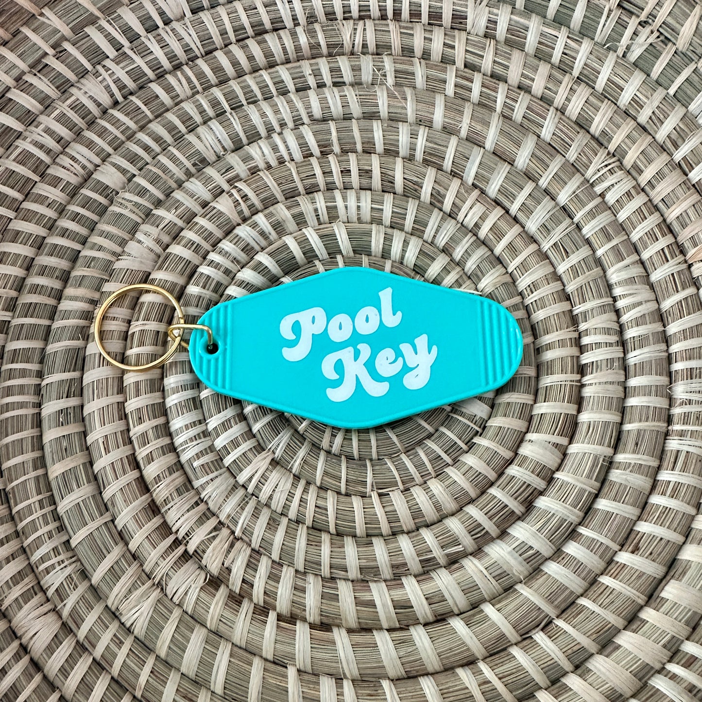 "Pool Key" Retro Motel Keychain