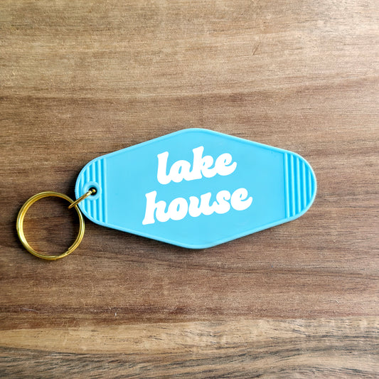 "Lake House" Retro Motel Keychain